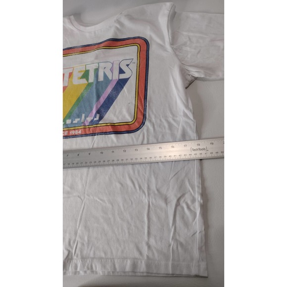 TETRIS Retro Raimbow Short Sleeve Youth Size 18 XXL - Picture 3 of 3